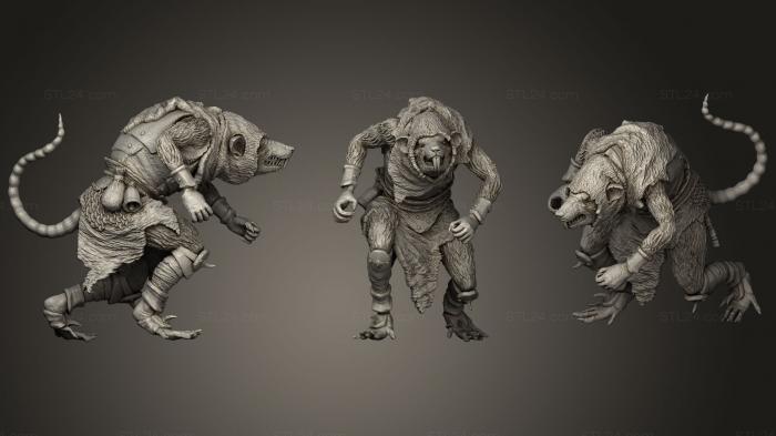 Figurines heroes, monsters and demons (Mors Clan4, STKM_0990) 3D models for cnc